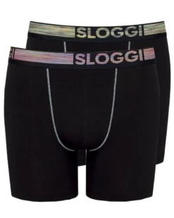 Boxers Longs Sloggi GO ABC Natural Lot De 2 (Noir)