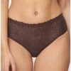 Culotte Taille Haute Sloggi Zero Feel Lace (Ebony Brown)