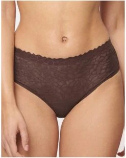 Culotte Taille Haute Sloggi Zero Feel Lace (Ebony Brown)