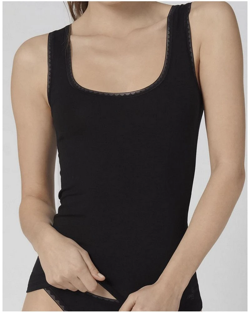 Lot De 2 Débardeurs Sloggi GO (Coton Bio) Noir – Image 2