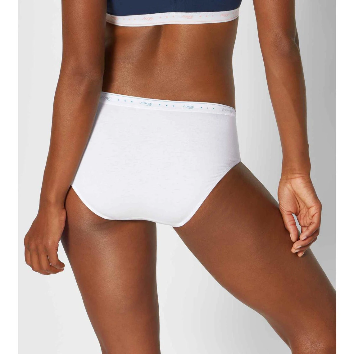 Lot De 2 Slips Midi Blanc Sloggi | 3 SUISSES â Image 3