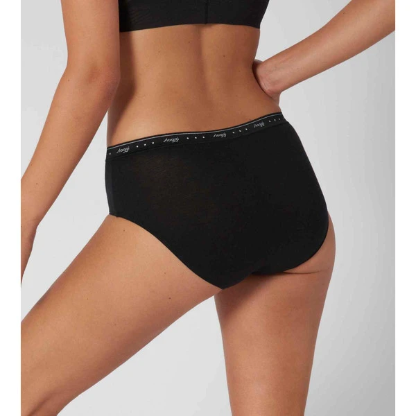 Lot De 2 Slips Midi Sloggi 24/7 100 H Noir 24/7 100 H â Image 3