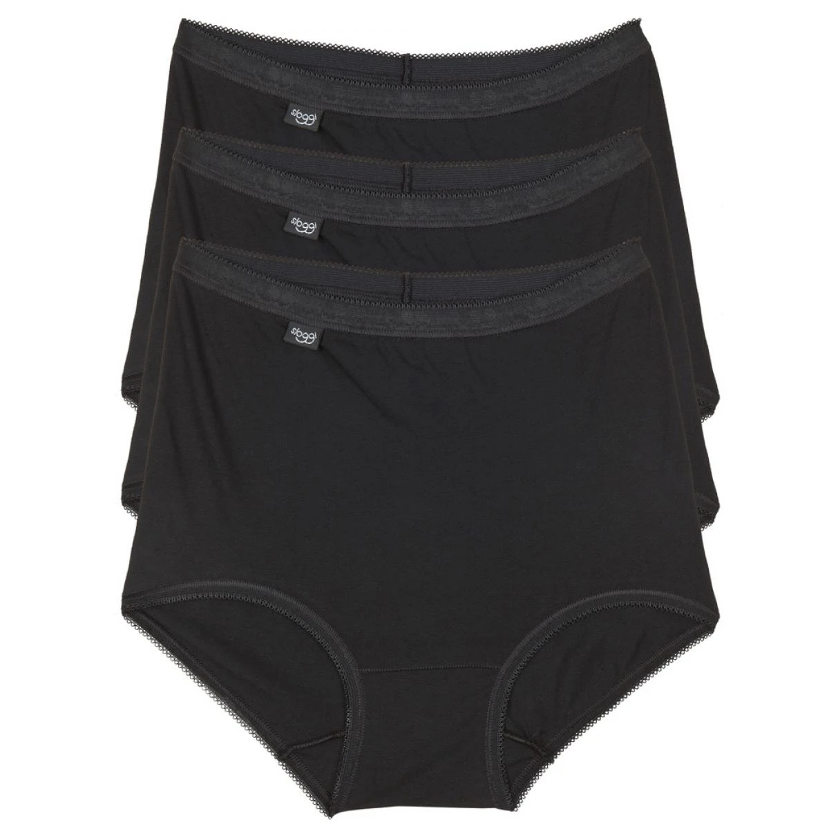 Lot De 3 Culottes Tailles Hautes Sloggi Basic Noires Basic â Image 2