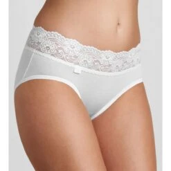 Lot De 4 Culottes Hautes Sloggi Romance Blanches Romance