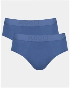 Slips Coton Bio (Lot De 2) Sloggi For Men FREE Evolve (Summer Sky)