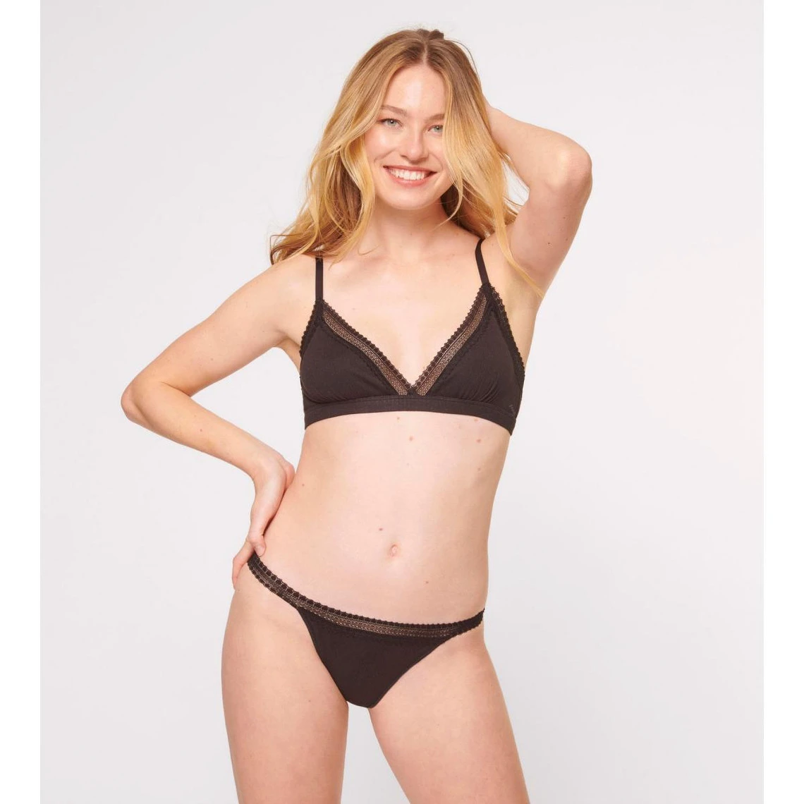 SLOGGI GO RIBBED Bralette - Noir | 3 SUISSES â Image 3