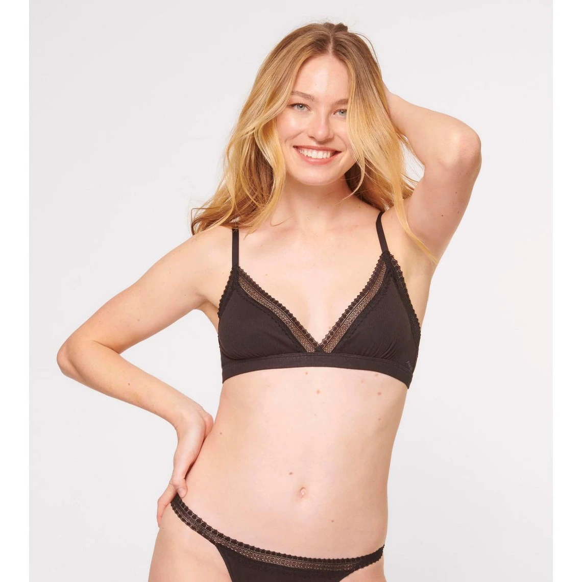 SLOGGI GO RIBBED Bralette - Noir | 3 SUISSES â Image 2