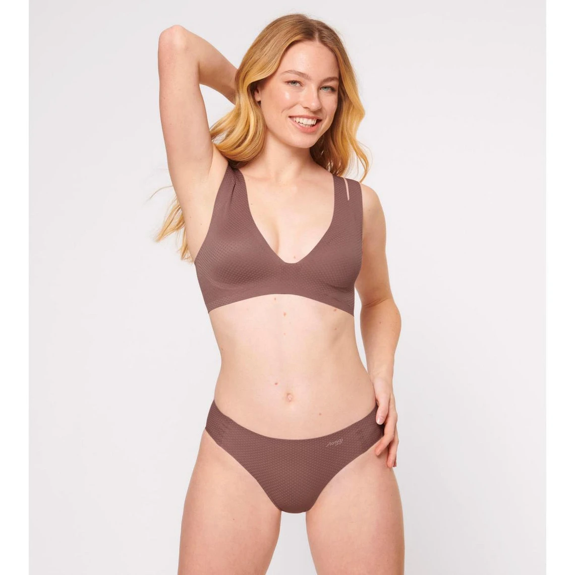 SLOGGI ZERO FEEL FLOW Bralette - Marron | 3 SUISSES â Image 3